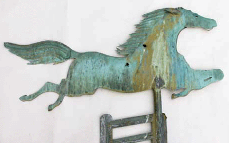 The A.L. Jewell horse weathervane had it all, and went to the trade for $105,800.