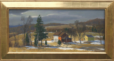 This quiet countryside view with melting snow titled "The Passing of Winter†by Pennsylvania Impressionist Harry Leith-Ross garnered $34,500. 