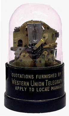 An Edison stock ticker emblazoned "Quotations Furnished by Western Union Telegraph†sold for $8,625.