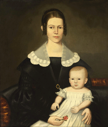 Erastus Salisbury Field, "Mother and Child,†circa 1839, oil on canvas, 34½ by 29½ inches. Bennington Museum Collection.