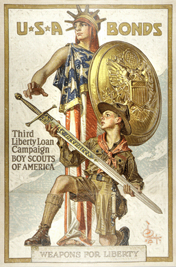 J.C. Leyendecker, "Weapons for Liberty- U.S.A. Bonds,†1918, Lent by Thomas L. and Edward L. Pulling.