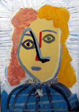 Pablo Picasso's oil on canvas "Tete de Femme,†1944, was offered at Simon Capstick-Dale, New York City.