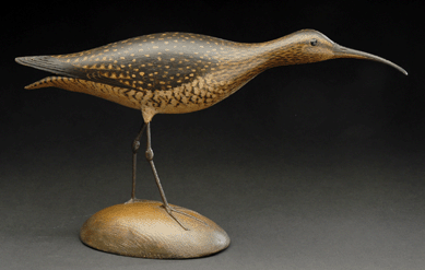 Elmer Crowell, curlew decorative. ⁄avid Allen photo, courtesy Copley Fine Art Auctions, LLC
