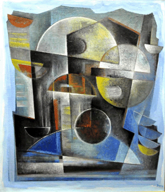 "Composition 67 in Blue†by Werner Drewes realized $40,800.