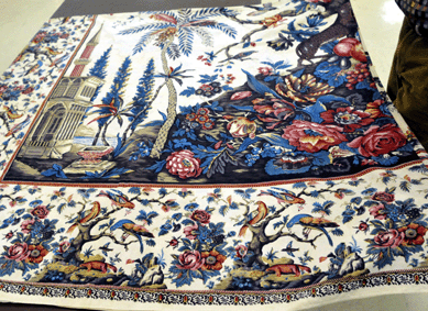 Italian textiles were also hotly competed for with two lots of Nineteenth Century mezzaros, block printed by hand on ivory cotton, with Samuel Colt provenance, selling at $1,380 and $1,265.