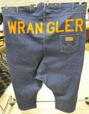 The rodeo clown's jeans by Wrangler brought only $69.