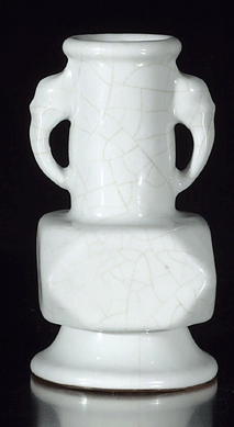 A very rare imperial guan-type faceted porcelain vase, China, Yongzheng seal mark and of the period, went to $372,900.