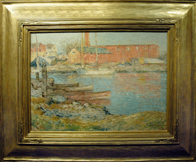 The Cooley Gallery, Old Lyme, Conn., showed Childe Hassam's (1839‱935) "Red Mill, Cos Cob,†signed and dated 1896 lower right. The 17½-by-24¼-inch oil on canvas was priced at $2 million.