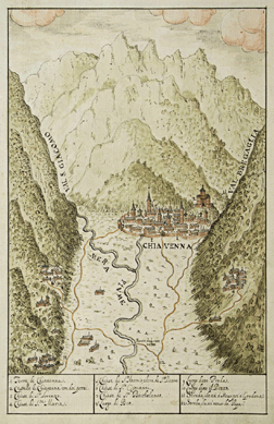 A unique and exceptionally well-executed work, this 12-by-10-inch book of drawings features maps and views of Austrian hill forts or castles. Part of the House of Schwartzenberg collection, the 1627 publication sold for $34,500, over four times its high estimate. 