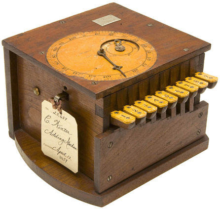 The unique original US Patent Model by C. Winter, Piqua, Ohio, the "Improved Adding Machine,†granted on April 12, 1859, added up to a high of $46,480, selling to a specialized European museum.