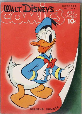 Walt Disney's Comics and Stories #1 (Dell, 1940), with Donald Duck, realized $116,000.