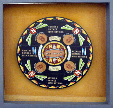 Marion Harris, New York City, sold several works by Kevin House, an English-born artist who lived in Canada for most of his life and who creates collage records such as the one shown here.