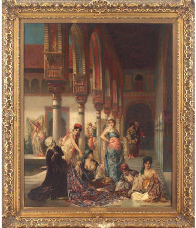 This oil on canvas by Edouard Frederic Wilhelm Richter depicting an exotic harem scene flew past its estimate, finally selling for $252,000.