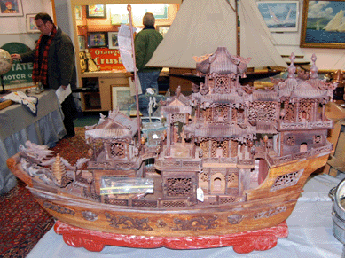 The meticulous model of a Chinese junk made $259.