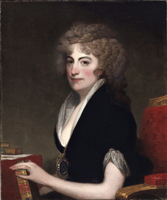 Gilbert Charles Stuart, "Portrait of Anne Willing Bingham,†Mrs William Bingham, 1797, oil on canvas, 28¾ by 24¼ inches; gift of Mr and Mrs Robert L McNeil Jr in memory of Anne d'Harnoncourt.