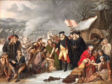 "George Washington at Valley Forge†by New York portrait painter Tompkins Harrison Matteson (1813‱884) brought $314,500, a record for the artist at auction, from a private collector bidding by phone.