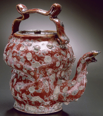One of the Georg E. Ohr works in the collection is this teapot, circa 1897‱900, Biloxi, Miss., 7 13/16 inches high. ⁒obert A. Ellison Jr photo