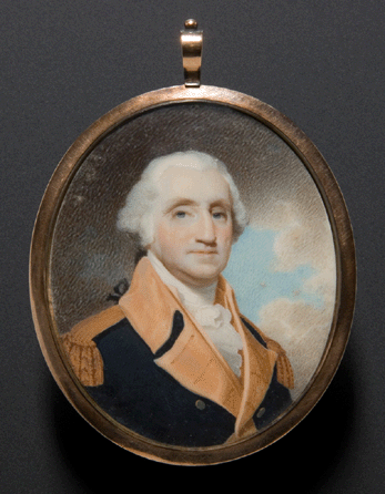 In the February 15 sale at Skinner, this Robert Field portrait miniature of George Washington, watercolor on ivory, circa 1801, signed and dated RF 1801 lower right, handily surpassed its $150/200,000 estimate to bring $336,000.