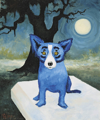 New Orleans artist George Rodrigue's (b 1944) "Honey Moon Glow†achieved $34,075, two other paintings by the artist also sold well.