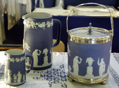 Wedgwood is a specialty of Linens By Church Hill Antiques, Pikesville, Md.