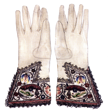 Pair of gloves; second quarter, Seventeenth Century.