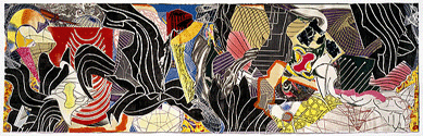 Frank Stella (American, b 1936), "The Fountain,†1992, woodcut, etching, aquatint, relief, drypoint and screen print with hand coloring on three sheets of natural kozo fibre handmade paper with seven screen printed natural gampi fibre handmade paper collage elements. ©2008 Frank Stella / Artists Rights Society (ARS), New York