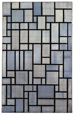 Piet Mondrian (1872‱944), "Composition avec bleu, rouge, jaune et noir,†1922, oil on canvas, 31 1/3  by 19 2/3  inches, made $27,908,129 (world record for artist at auction). 