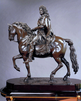 François Girardon (1628‱715), "Louis XIV on Horseback,†circa 1695, bronze, 40 7/8   inches.  Royal Collection, Windsor Castle.