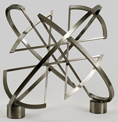 Arthur Carter, "Intersecting Ellipses with Parallel Chords,†2003, stainless steel, 30 by 33 by 32 inches.