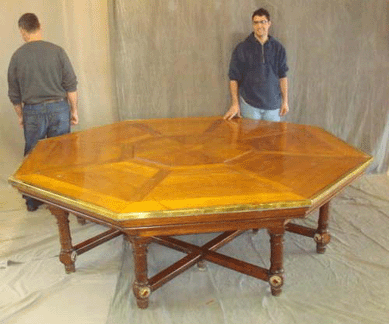 A massive octagonal dining table that had been made for John D. Rockefeller sold at $5,288.