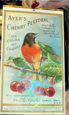Trade card for Ayers Cherry Pectoral at Pat Reilly's, Brooklyn, N.Y.