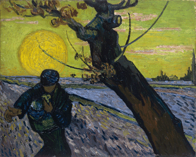 Vincent van Gogh (1853‱890), "The Sower,†1888, oil on canvas, 12½ by 15¾ inches. Van Gogh Museum, Amsterdam (Vincent van Gogh Stichting).