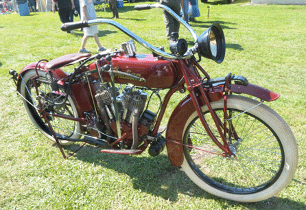 The 1918 Indian power-plus bike was offered by Gene Kennedy, Pittsburgh, Penn.
