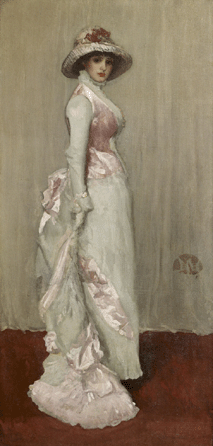 James Abbott McNeill Whistler (1834‱903), "Harmony in Pink and Grey: Portrait of Lady Meux,†1881‸2, oil on canvas, 76¼ by 36 5/8 inches. 