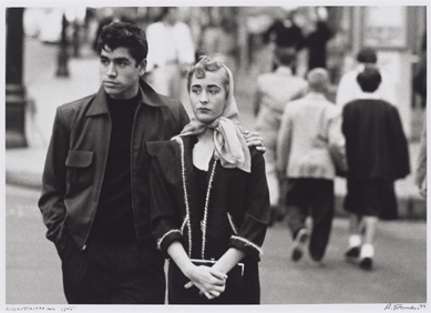 Apprehensive but pert, Frank photographed this young couple in "Chattanooga, Tennessee,†1955. They are quite a contrast to other couples in The Americans. Private collection. ⁐hotograph ©Robert Frank, from The Americans