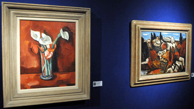 One of the highlights of the fair was the display at New York City dealer Babcock Galleries. Included were two Marsden Hartley oils, "Calla Lilies in a Vase,†1928, and "Autumn Landscape, Dogtown,†1934.