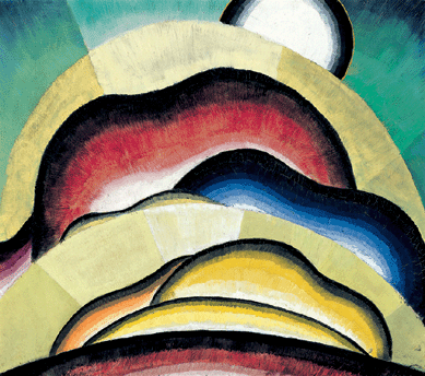 Arthur Dove, "Sunrise,†1924, oil on panel, 18¼ by 20 7/8 inches, Milwaukee Art Museum, gift of Mrs Edward R. Wehr. ⁊ohn R. Glembin photo, ©Estate of Arthur Dove, courtesy Terry Dintenfass, Inc