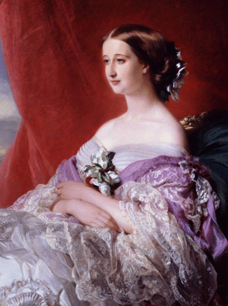 Franz Xavier Winterhalter, "Portrait of Empress Eugenie,†1894, oil on canvas, 49¼ by 37 3/8 inches. Collection of Christopher Forbes. ⁁li Elai Camera Arts photo