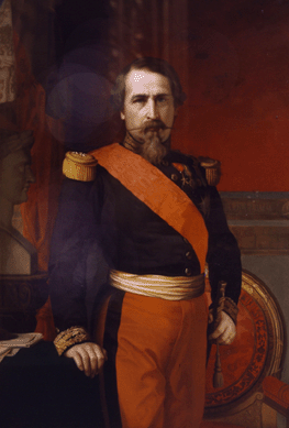 Hippolyte Jean Flandrin and Eugene Montpellier, "Napoleon III,†oil on canvas, 64 by 40 inches. Collection of Christopher Forbes.