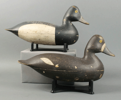 A world auction record for Harry V. Shourds (Tuckerton, N.J.) bluebills was established when this pair achieved $58,650.