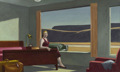 Edward Hopper, "Western Motel,†1957, oil on canvas. Yale University Art Gallery, bequest of Stephen Carlton Clark, BA 1903.