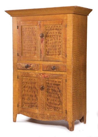 Eastern Ohio or western Pennsylvania decorated pine cupboard went at $5,993.