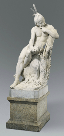 Augustus Saint-Gaudens, "Hiawatha,†1871‷2; carving 1874, marble, 60 by 34½ by 37¼ inches.