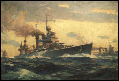 William James Aylward (American, 1875‱958), a 1940s oil on canvas board of a US naval convoy at sail realized $2,415, well above the $1,200 high estimate.  