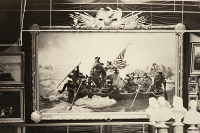 Mathew Brady's 1864 photograph of "Washington Crossing the Delaware†in its original frame at the New York Sanitary Commission Fair was found in the collection of the New-York Historical Society.