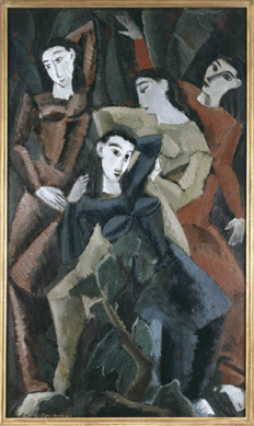 Max Weber, (American, b Russia, 1881‱961), "Four Figures (Sisters),†1912, oil on canvas, 36 by 21 inches. Collection of C.K. Williams II. Image courtesy Martha Parrish and James Reinish, Inc.