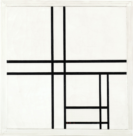 Piet Mondrian, "Composition in Black and White, with Double Lines,†was the sale's top lot, bringing $9,266,500.