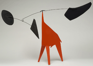 Alexander Calder (American, 1898‱976), "Elephant,†circa 1945‱955, painted metal, 25 by 34 inches. Collection of Olga Hirshhorn.