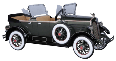 A 1930s Cadillac tandem pedal car made by American National of Toledo, Ohio, realized $9,360.