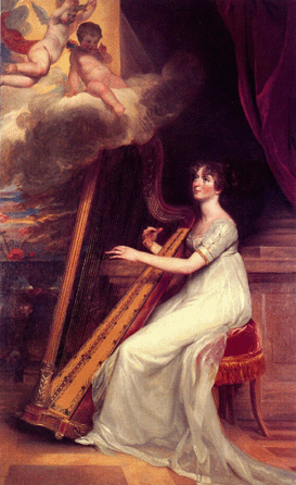 John Singleton Copley (American, 1738‱815), "St. Cecilia, a Portrait (Mrs Richard Crowninshield Derby),†1803, oil on canvas, partial and promised gift of Dr and Mrs Henry C. Landon III.